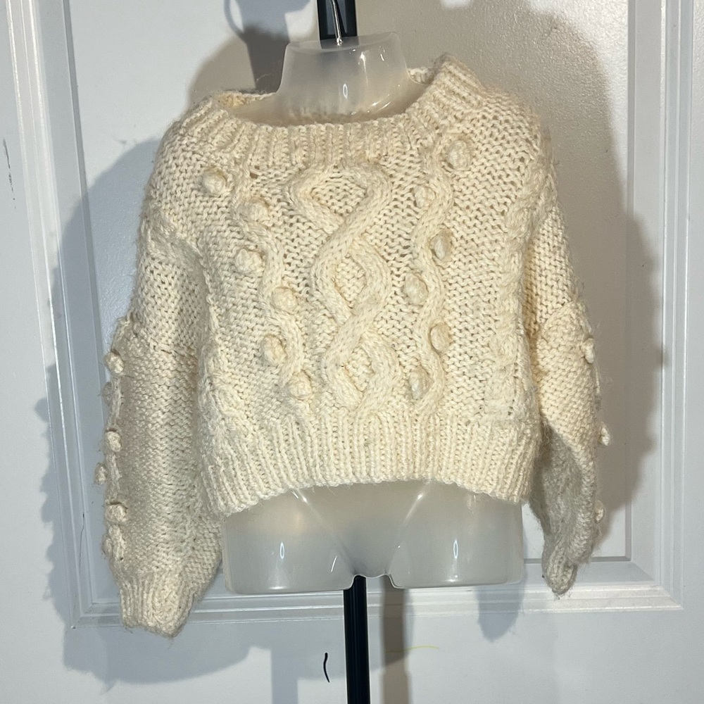 Chic Cream Knit Sweater for Kids